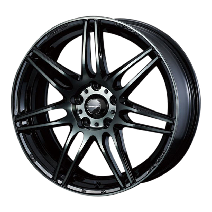 WedsSport SA-77R Alloy Wheel 18x7.5J 5X114.3 ET45 Chrome Black